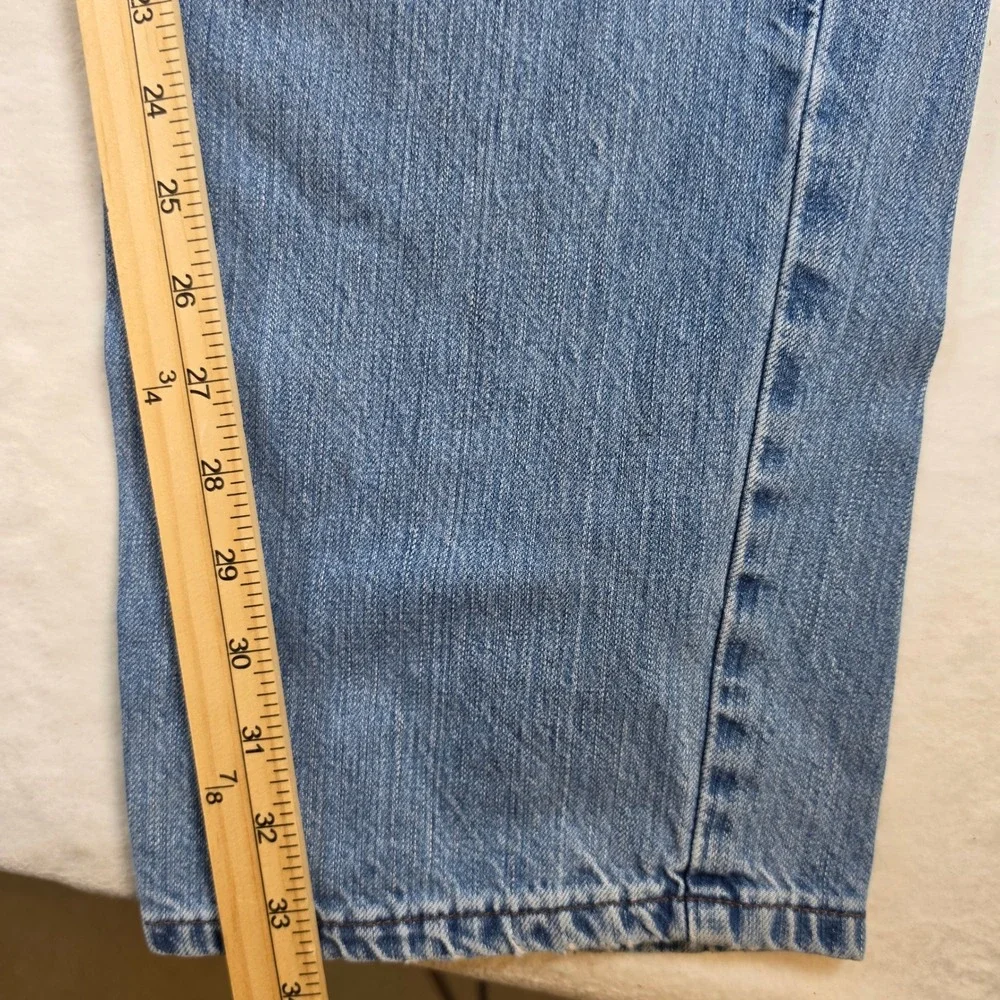 Harley Davidson Mens Relaxed Leg Jeans Light Wash‎ Denim Blue 38x34 A6319